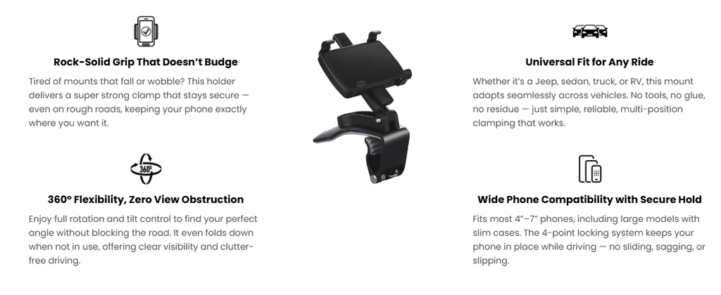 🔥Last Day 50% OFF🔥 Universal 360° Dashboard Phone Holder.